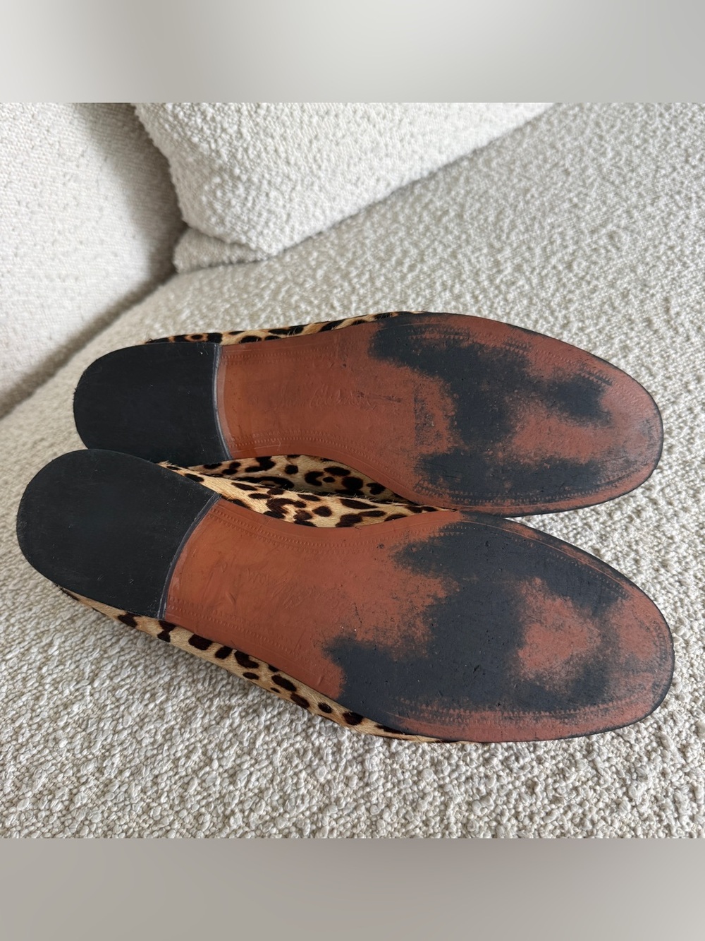 Sam Edelman Loraine Leopard Print Haircalf Loafers with Gold Bit - Picture 9 of 9